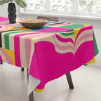 Pinky Groovy Girl and Landscape Tablecloth Gallery Image 3