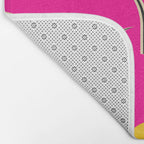 Pinky Groovy Girl and Landscape Bath Mat Gallery Image 2