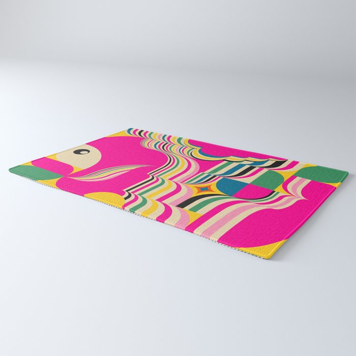 Pinky Groovy Girl and Landscape Rug Gallery Image 3