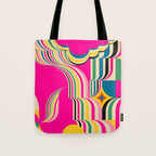 Pinky Groovy Girl and Landscape Tote Bag Gallery Image 1