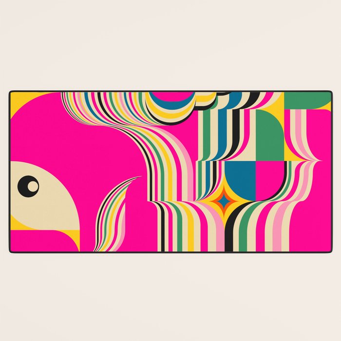 Pinky Groovy Girl and Landscape Desk Mat Gallery Image 3