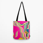 Pinky Groovy Girl and Landscape Tote Bag Gallery Image 2