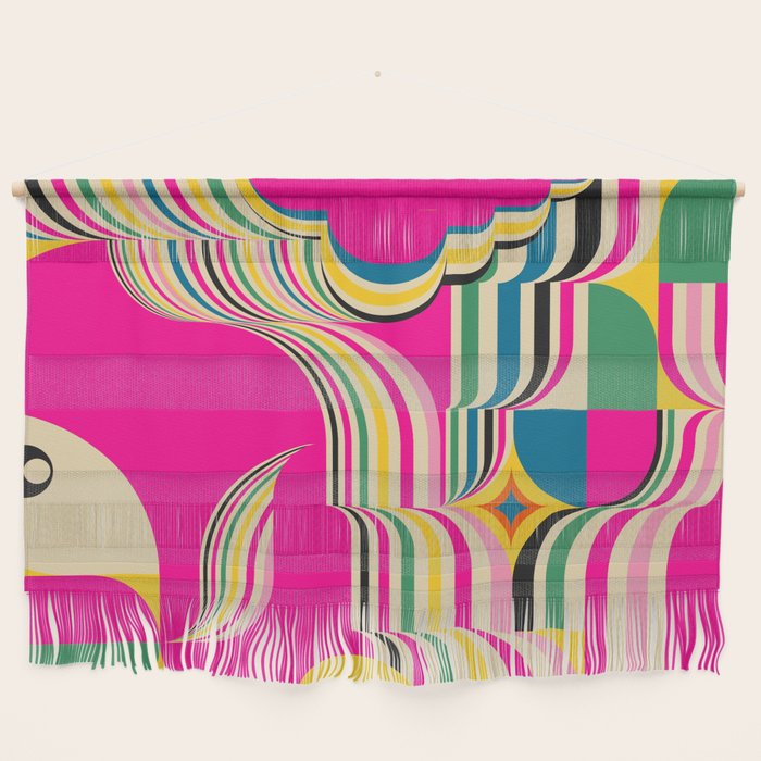 Pinky Groovy Girl and Landscape Wall Hanging Gallery Image 1