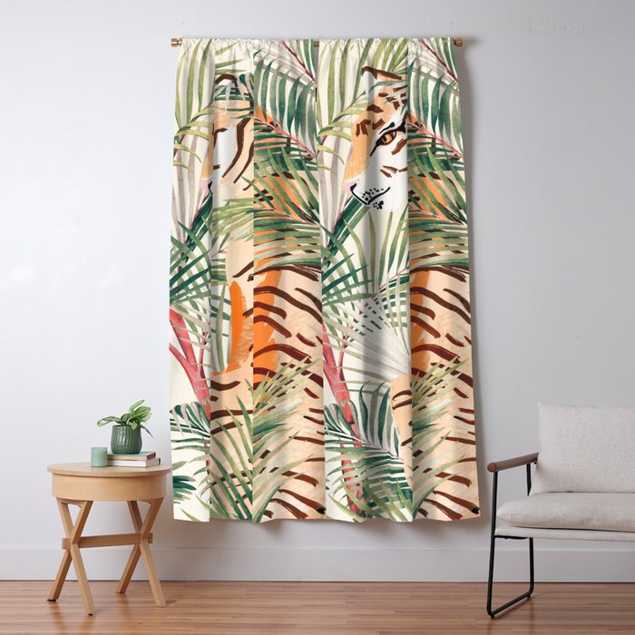 Jungle Cat Window Curtain Gallery Image 1