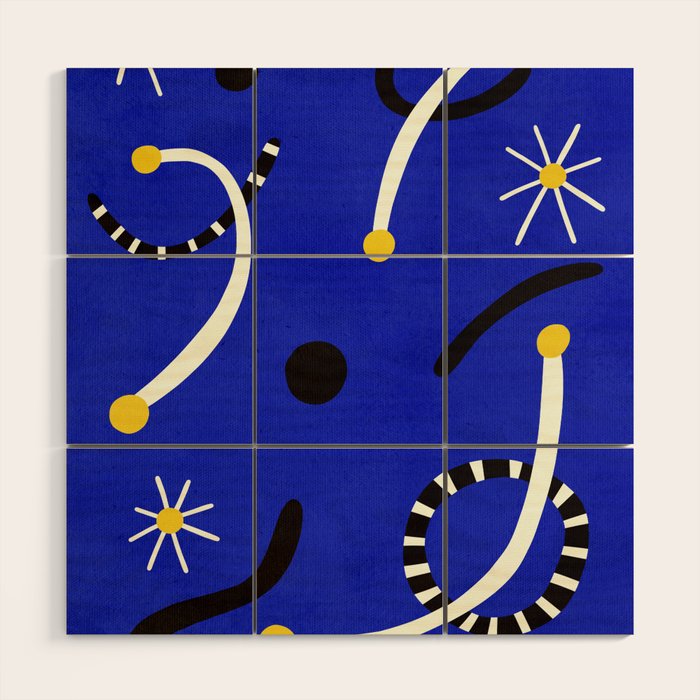 twinkle blue  01 Wood Wall Art Gallery Image 1