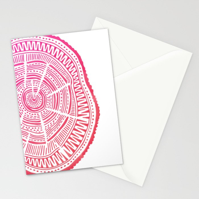Ponderosa Pine - Pink OmbrÃ© Palette Stationery Card Gallery Image 2