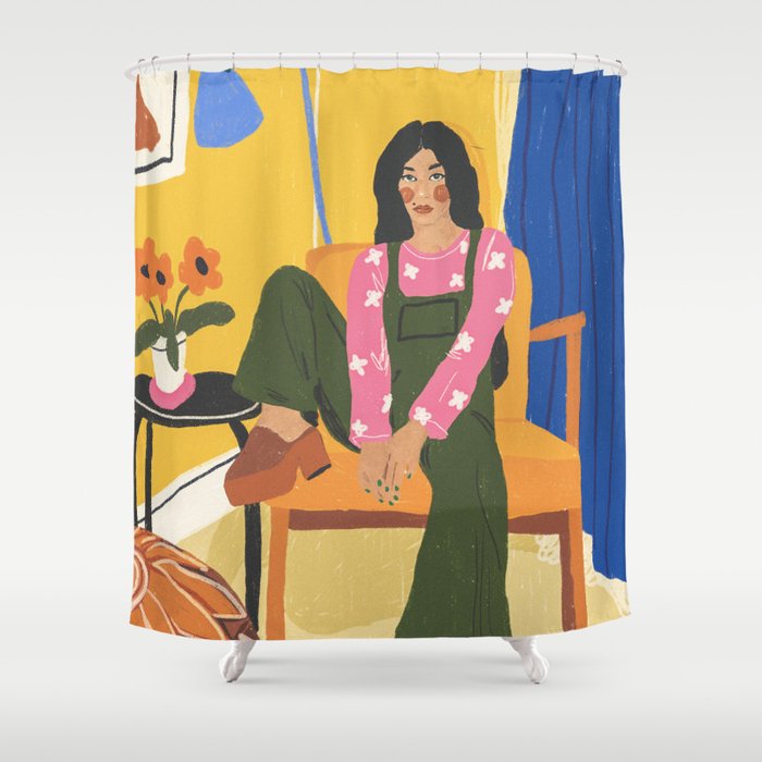 70s babe Shower Curtain Gallery Image 1