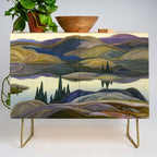 Canadian Landscape Franklin Carmichael Art Nouveau Post-Impressionism Mirror Lake Credenza Gallery Image 1