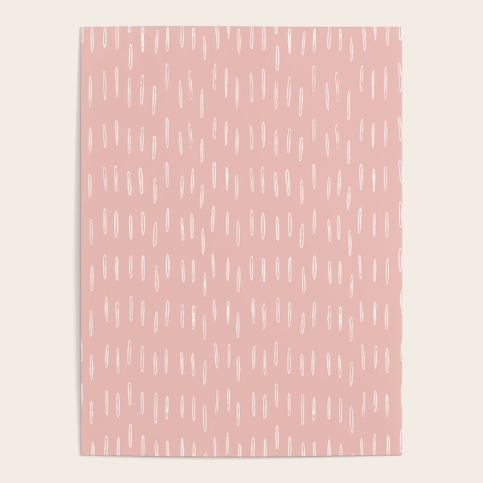Boho Raindrops Pink Poster Gallery Image 4
