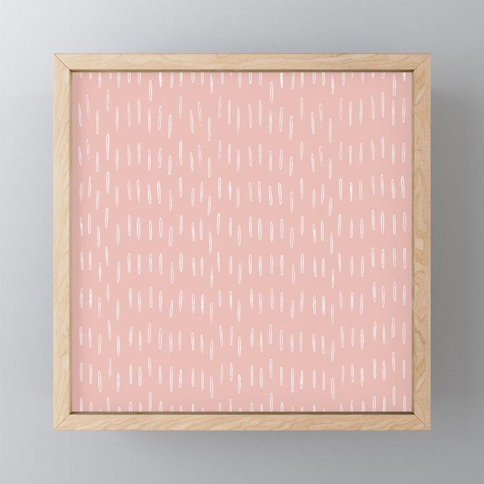 Boho Raindrops Pink Mini Art Print Gallery Image 1
