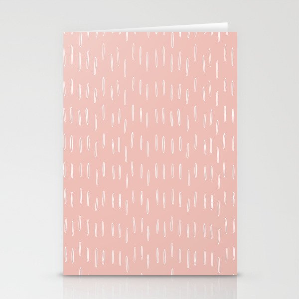 Boho Raindrops Pink Stationery Card Gallery Image 2