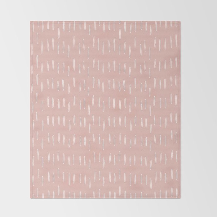Boho Raindrops Pink Throw Blanket Gallery Image 2