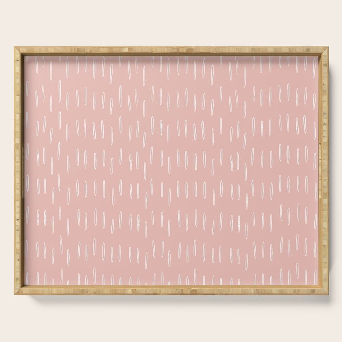 Boho Raindrops Pink Serving Tray Gallery Image 1