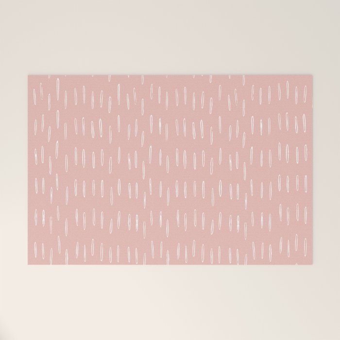Boho Raindrops Pink Welcome Mat Gallery Image 1