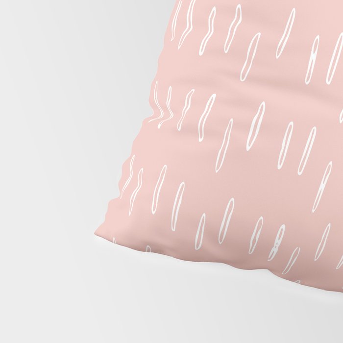 Boho Raindrops Pink Pillow Sham Gallery Image 4