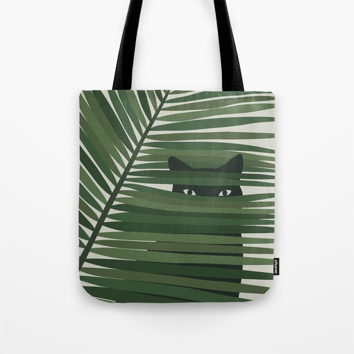Cat and Plant 53 Tote Bag Gallery Image 1