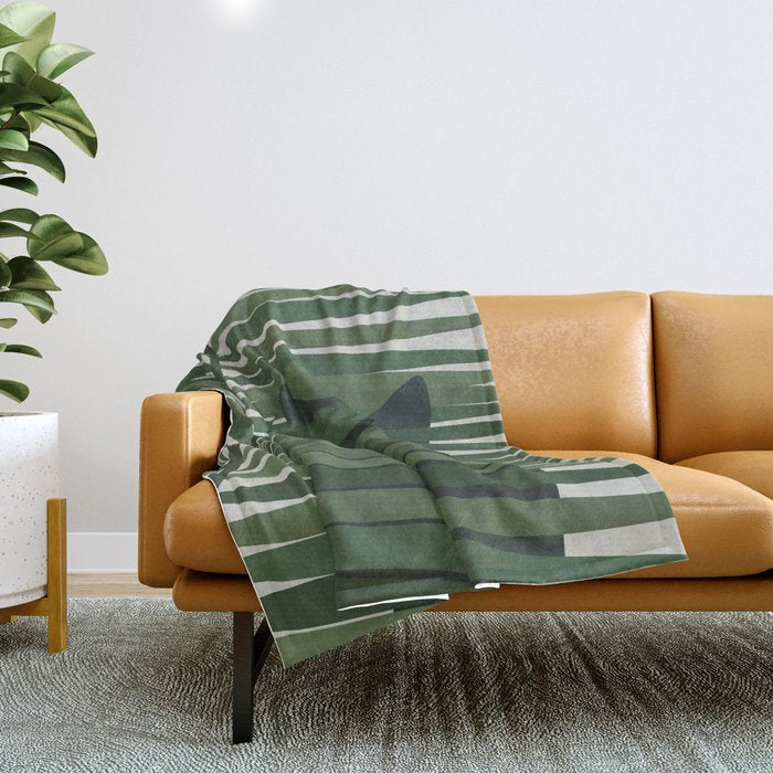 Cat and Plant 53 Throw Blanket Gallery Image 1