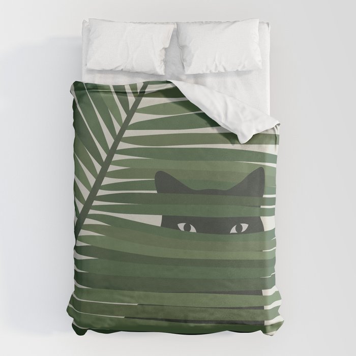 Cat and Plant 53 Duvet Cover Gallery Image 1