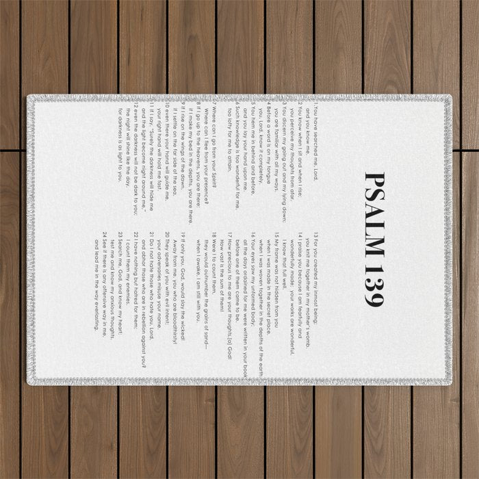 Psalm 139 Outdoor Rug Gallery Image 1