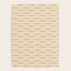 Neutral Mid Century Modern Fish Minimalist Light Scandi Coastal Pattern Poster Gallery Image 4