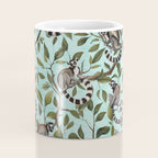 Lush Tropical Lemur Monkey Paradise Turquoise Coffee Mug Gallery Image 4