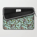 Lush Tropical Lemur Monkey Paradise Turquoise Laptop Sleeve Gallery Image 2