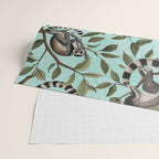Lush Tropical Lemur Monkey Paradise Turquoise Wrapping Paper Gallery Image 2