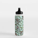 Lush Tropical Lemur Monkey Paradise Turquoise Water Bottle Gallery Image 3