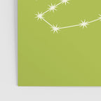 Scorpio Zodiac Star Constellation Line Art Chartreuse Green Poster Gallery Image 3