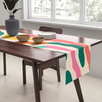 Colorful abstract tie dye stripe art pattern Table Runner Gallery Image 2