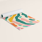 Colorful abstract tie dye stripe art pattern Yoga Mat Gallery Image 2