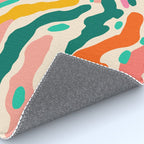 Colorful abstract tie dye stripe art pattern Rug Gallery Image 4