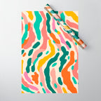 Colorful abstract tie dye stripe art pattern Wrapping Paper Gallery Image 1