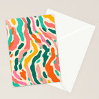 Colorful abstract tie dye stripe art pattern Stationery Card Gallery Image 2