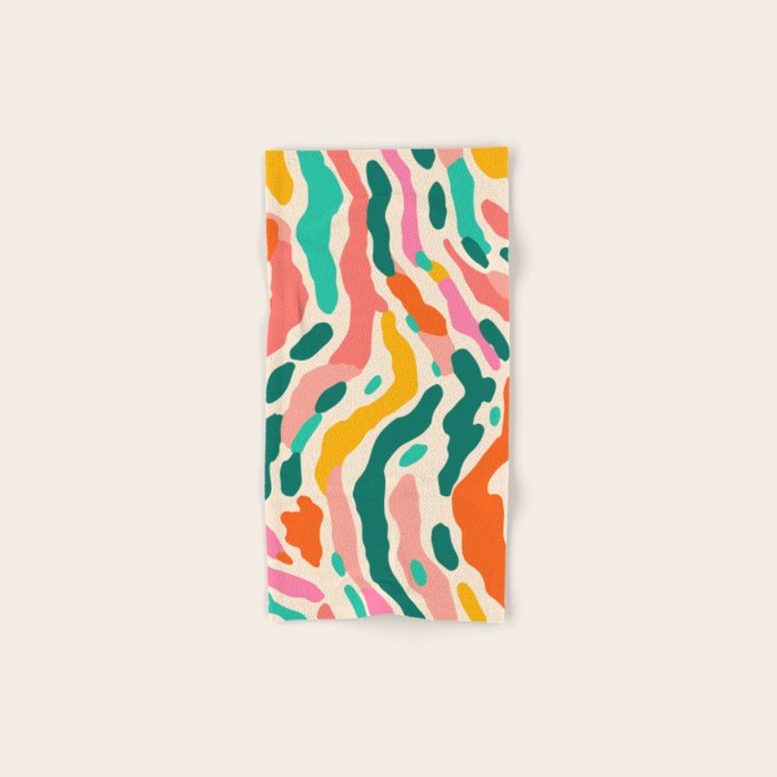 Colorful abstract tie dye stripe art pattern Bath Towel Gallery Image 1