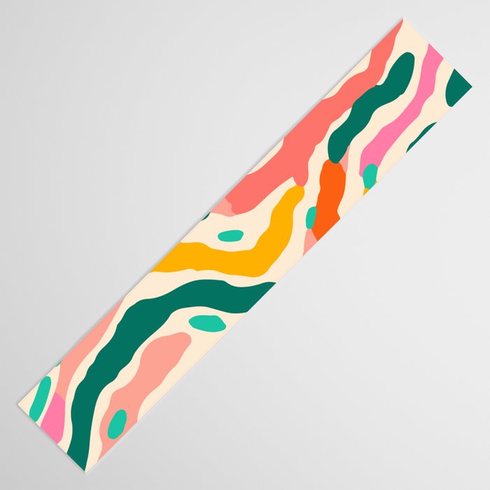 Colorful abstract tie dye stripe art pattern Table Runner Gallery Image 3