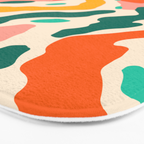 Colorful abstract tie dye stripe art pattern Bath Mat Gallery Image 3