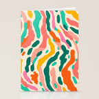 Colorful abstract tie dye stripe art pattern Stationery Card Gallery Image 2