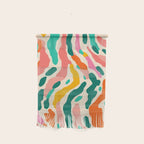 Colorful abstract tie dye stripe art pattern Wall Hanging Gallery Image 1