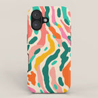Colorful abstract tie dye stripe art pattern iPhone Case Gallery Image 1