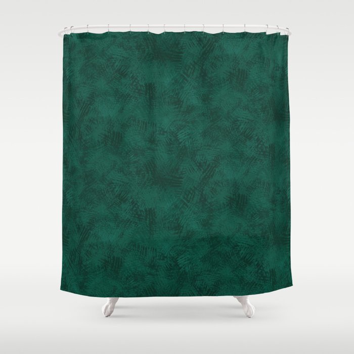 Emerald Scraped Texture Shower Curtain Gallery Image 1