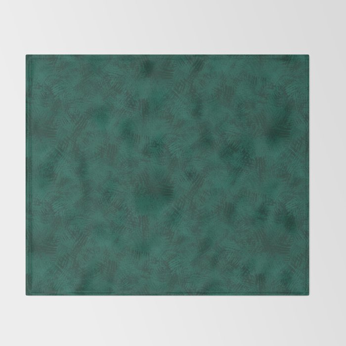 Emerald Scraped Texture Throw Blanket Gallery Image 2