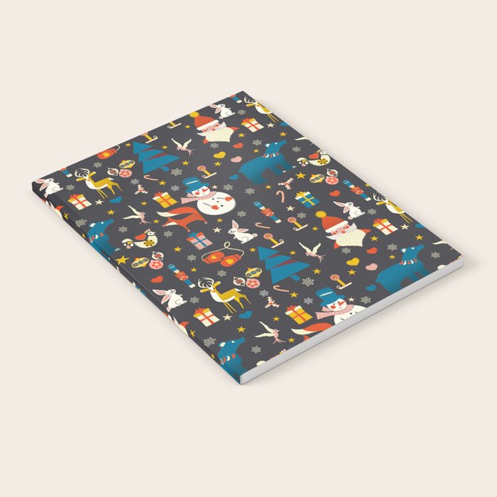Christmas symbols pattern Notebook Gallery Image 1