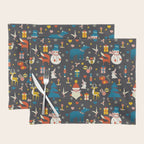 Christmas symbols pattern Placemat Gallery Image 1