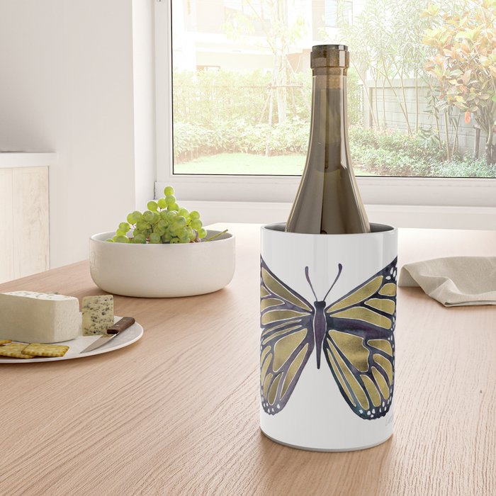 Gold Butterfly Wine Chiller Gallery Image 4