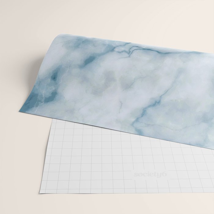 Light blue marble texture Wrapping Paper Gallery Image 2