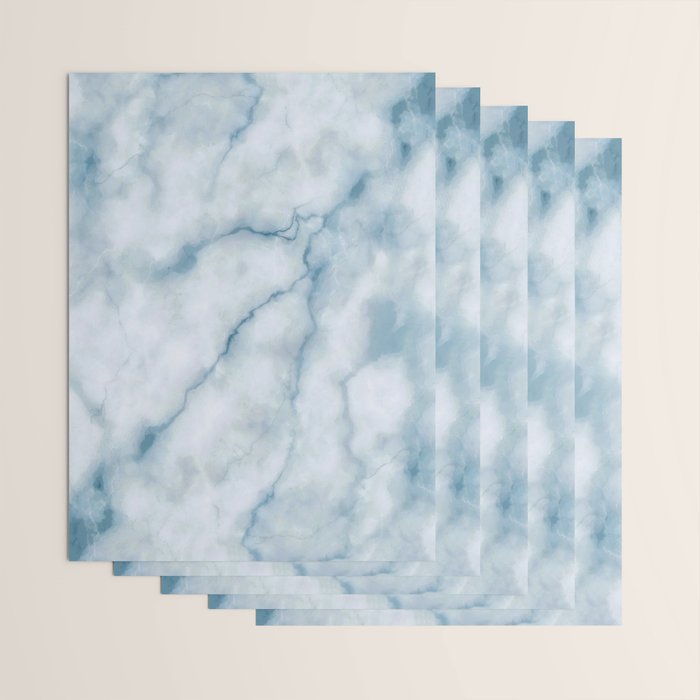 Light blue marble texture Wrapping Paper Gallery Image 3
