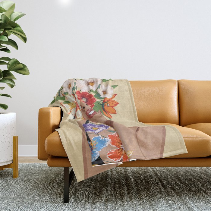Bloom 1 Throw Blanket Gallery Image 1