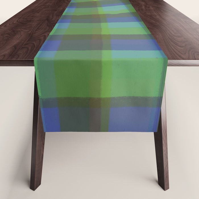 Green squared Table Runner Gallery Image 1