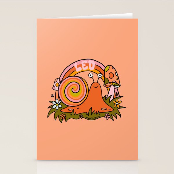 Leo Snail Stationery Card Gallery Image 1